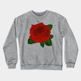 Red rose watercolor design Crewneck Sweatshirt